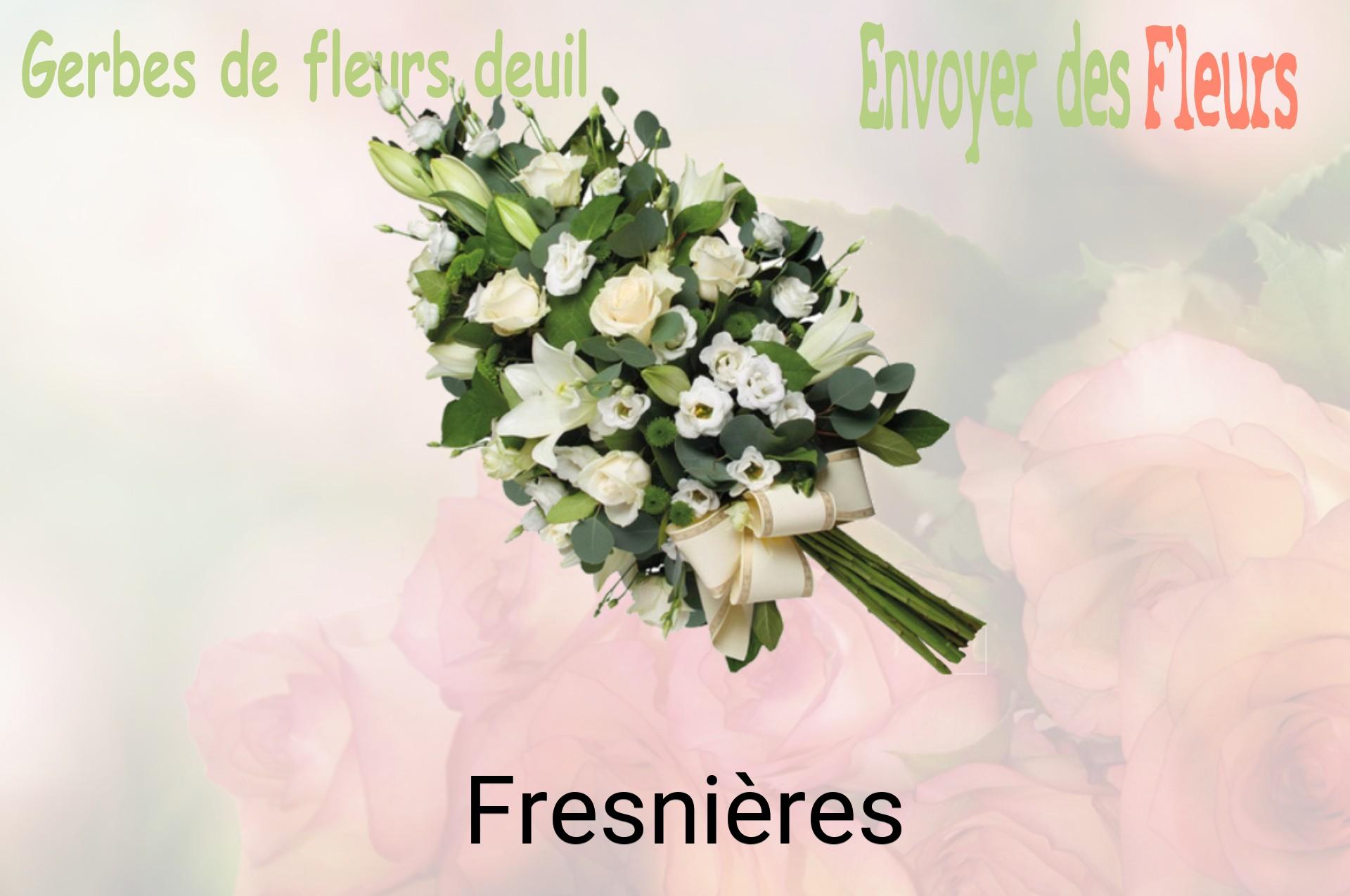 Gerbe de fleurs de deuil livrée à Fresnières